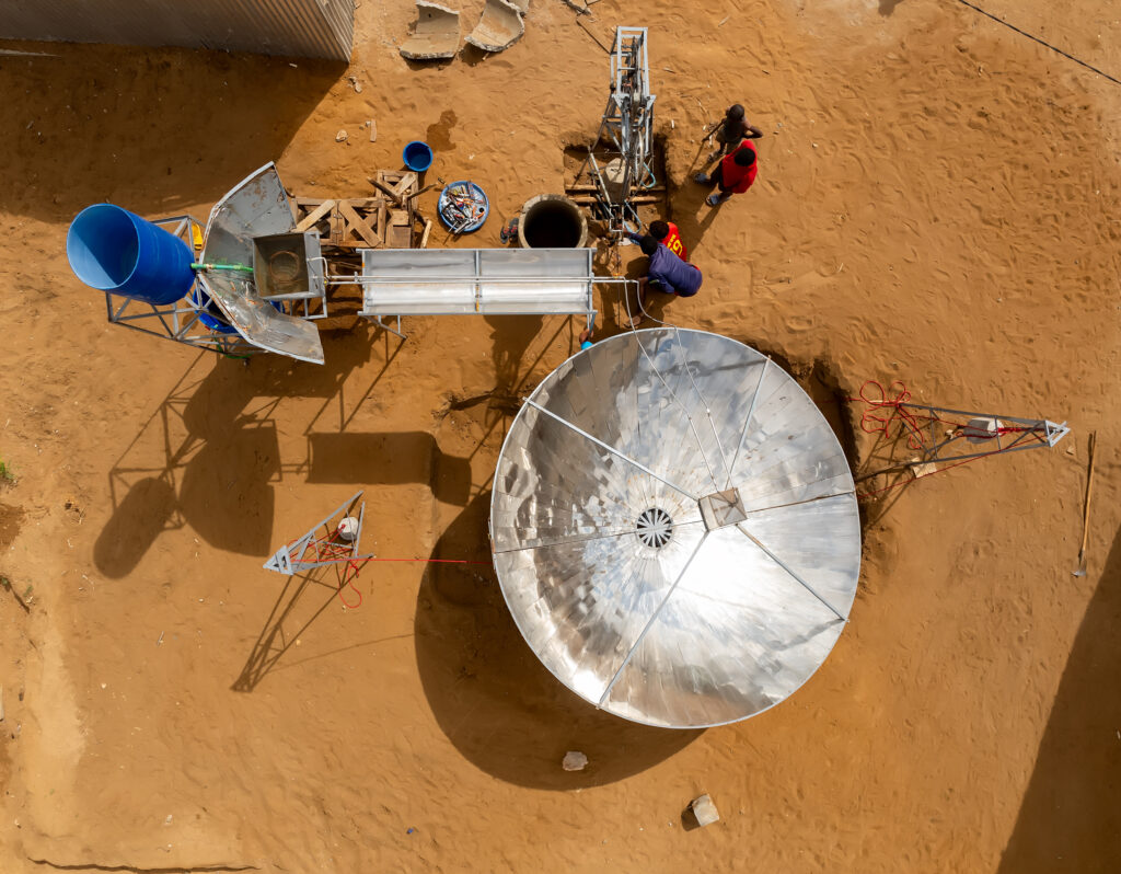vue d'en haut du dispositif